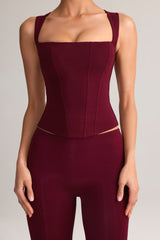 Modal Square-Neck Top in Wine