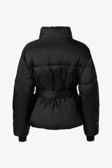 Waterproof Belted Oversized Ski Jacket in Black