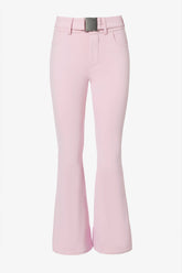Waterproof Belted Ski Salopettes in Powder Pink