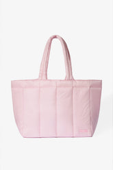 Waterproof Puffer Tote Bag in Powder Pink