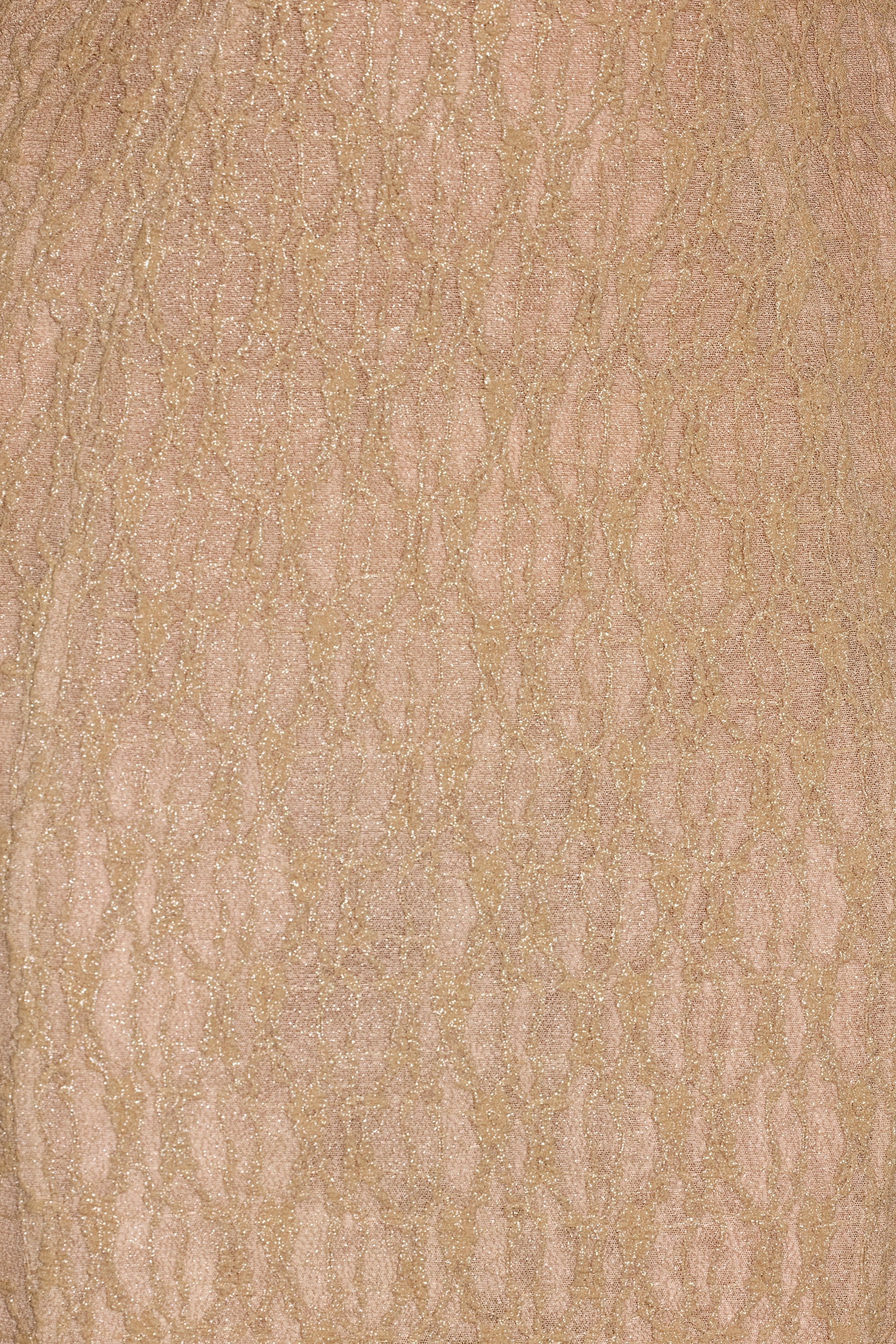 Metallic Lace Godet Fishtail Gown in Gold