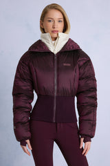 Waterproof Layered Ski Jacket in Burgundy