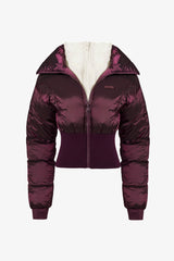 Waterproof Layered Ski Jacket in Burgundy