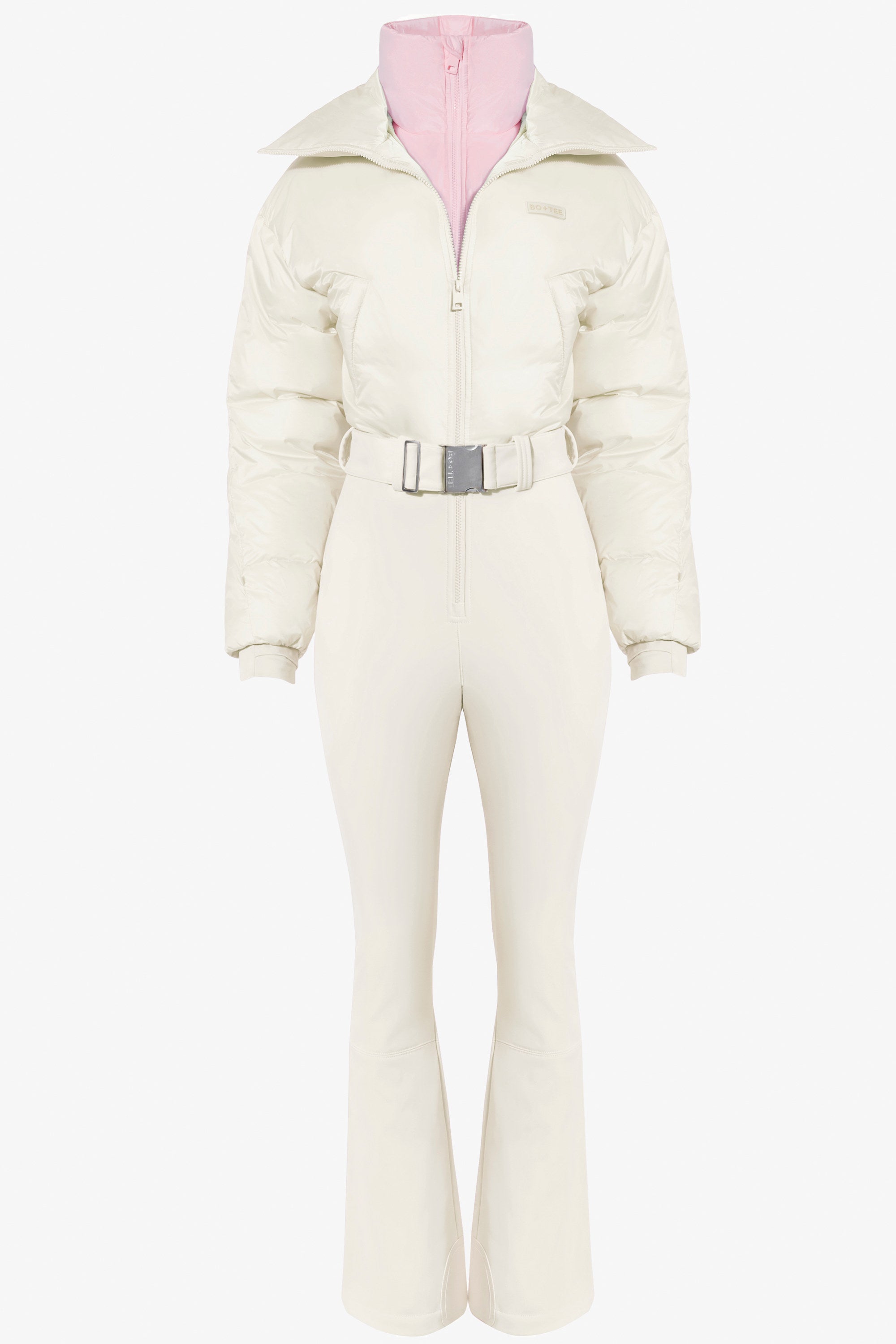 Waterproof Belted Layered Ski Suit in Ice