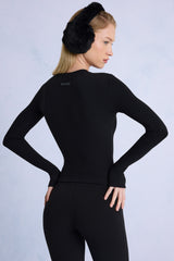 Thermal Long Sleeve Top in Black