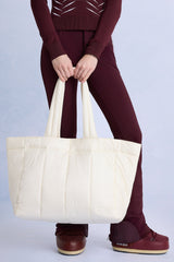 Waterproof Puffer Tote Bag in Ice