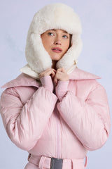 Faux-Fur Trapper Hat in Ice