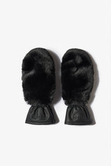 Faux-Fur Gloves in Black