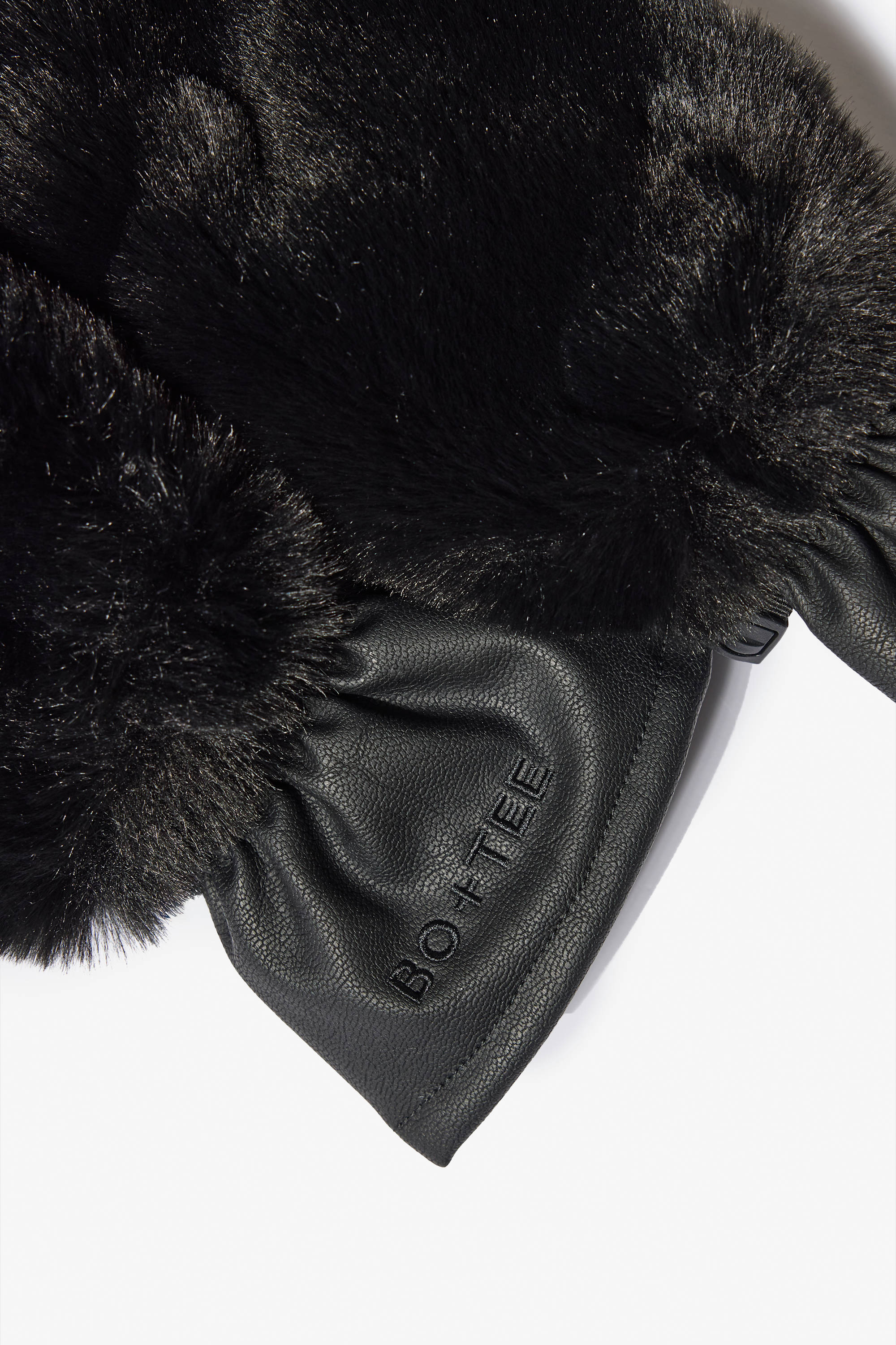 Faux-Fur Gloves in Black